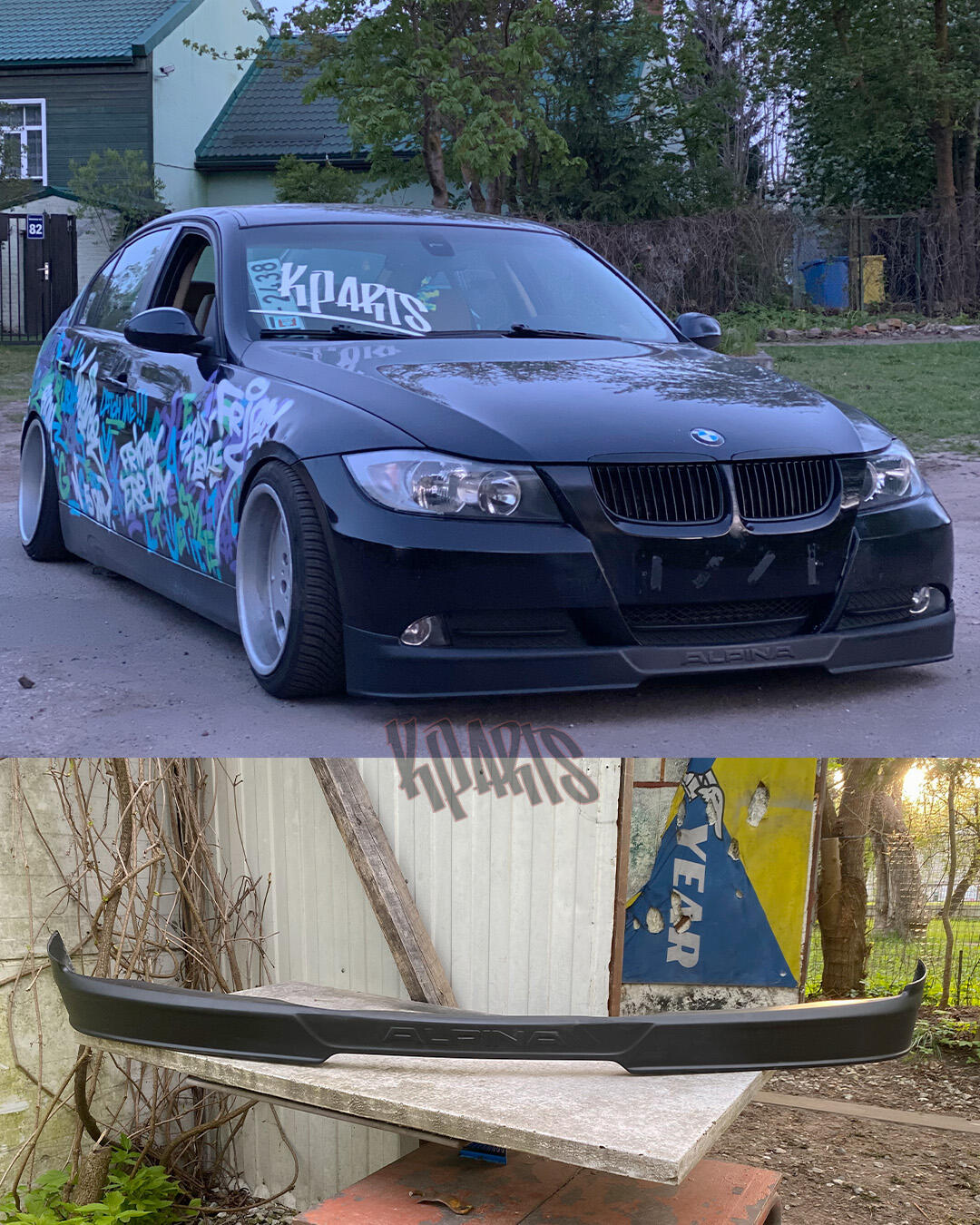 E90/91 prefacelift front splitter Alpina style